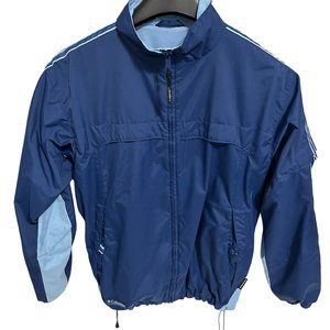 Columbia Sportswear Womens Coat Large Blue Packable Jacket Coat Waterproof